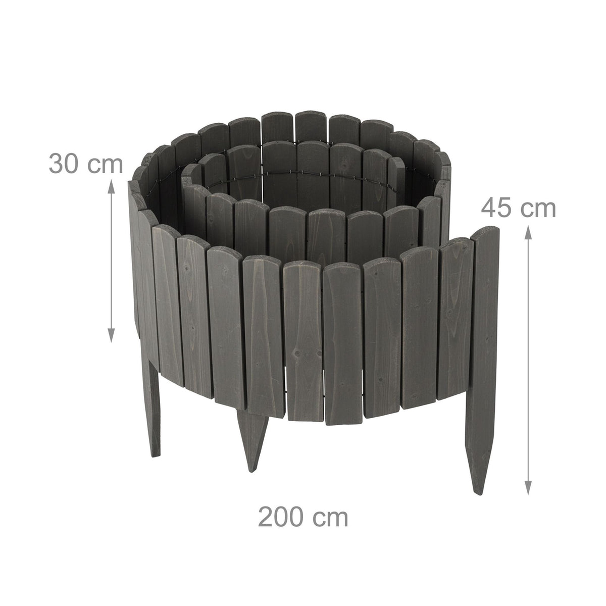 Flexible Wooden Garden Edging – Weather-Resistant, Easy Installation