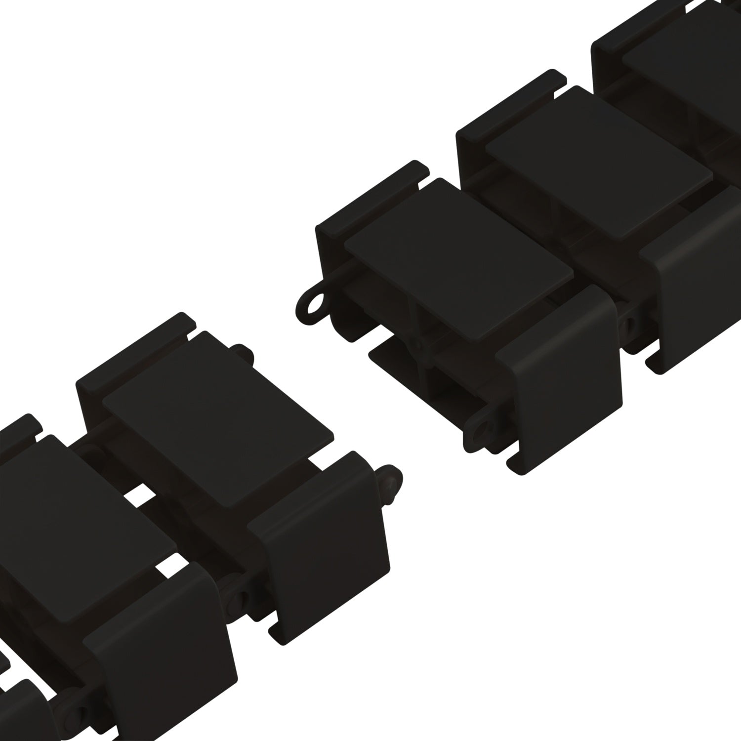 Flexible vertical cable duct for sit/stand desk Black