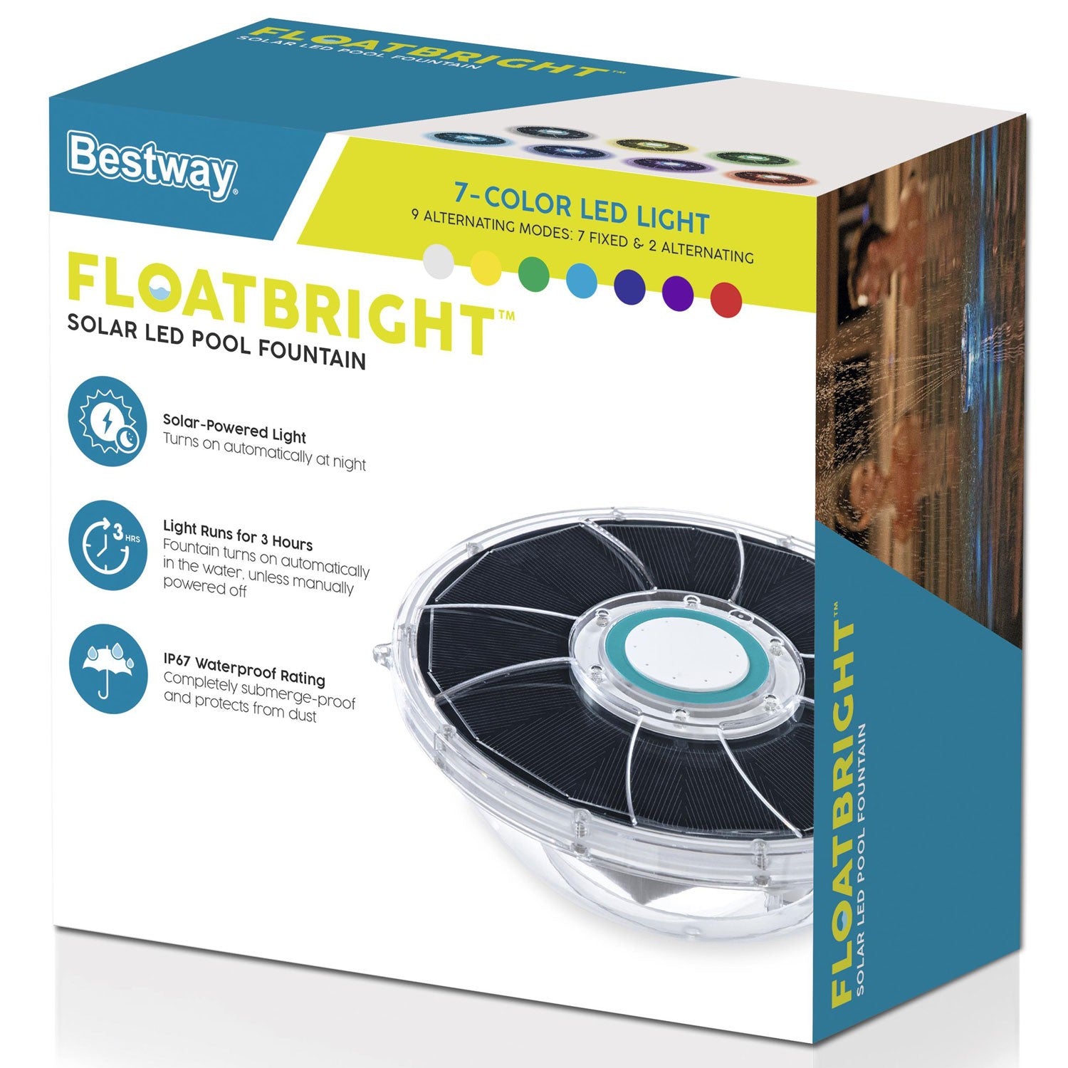 FloatBright Solar LED Pool Fountain