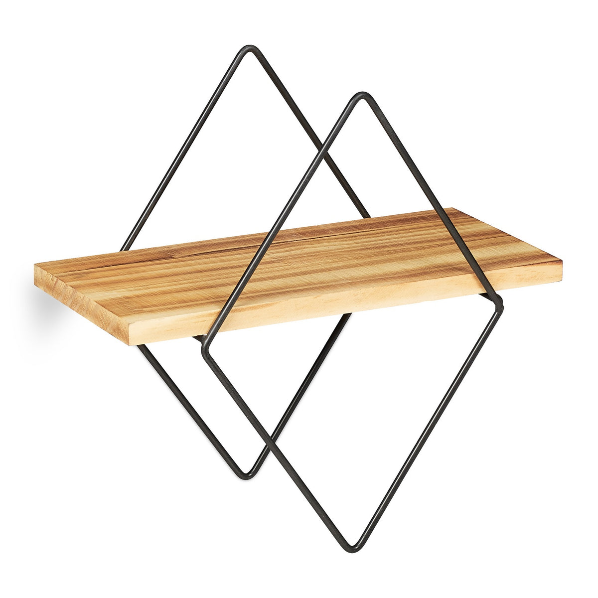 Floating diamond shaped shelf
