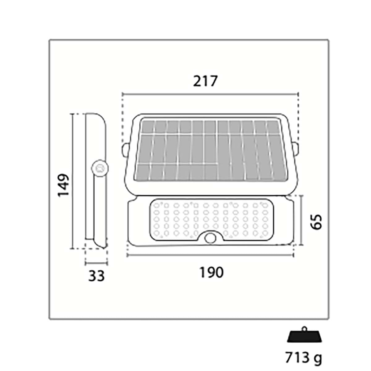 Floodlight DVERSO 5 W 500 lm 4000 K
