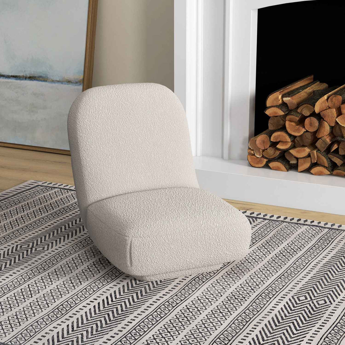 Floor Chair Floor Chair & Floor Sofa In Velvet Look Meditation Chair Lazy Sofa For Living Room Bedroom Cream