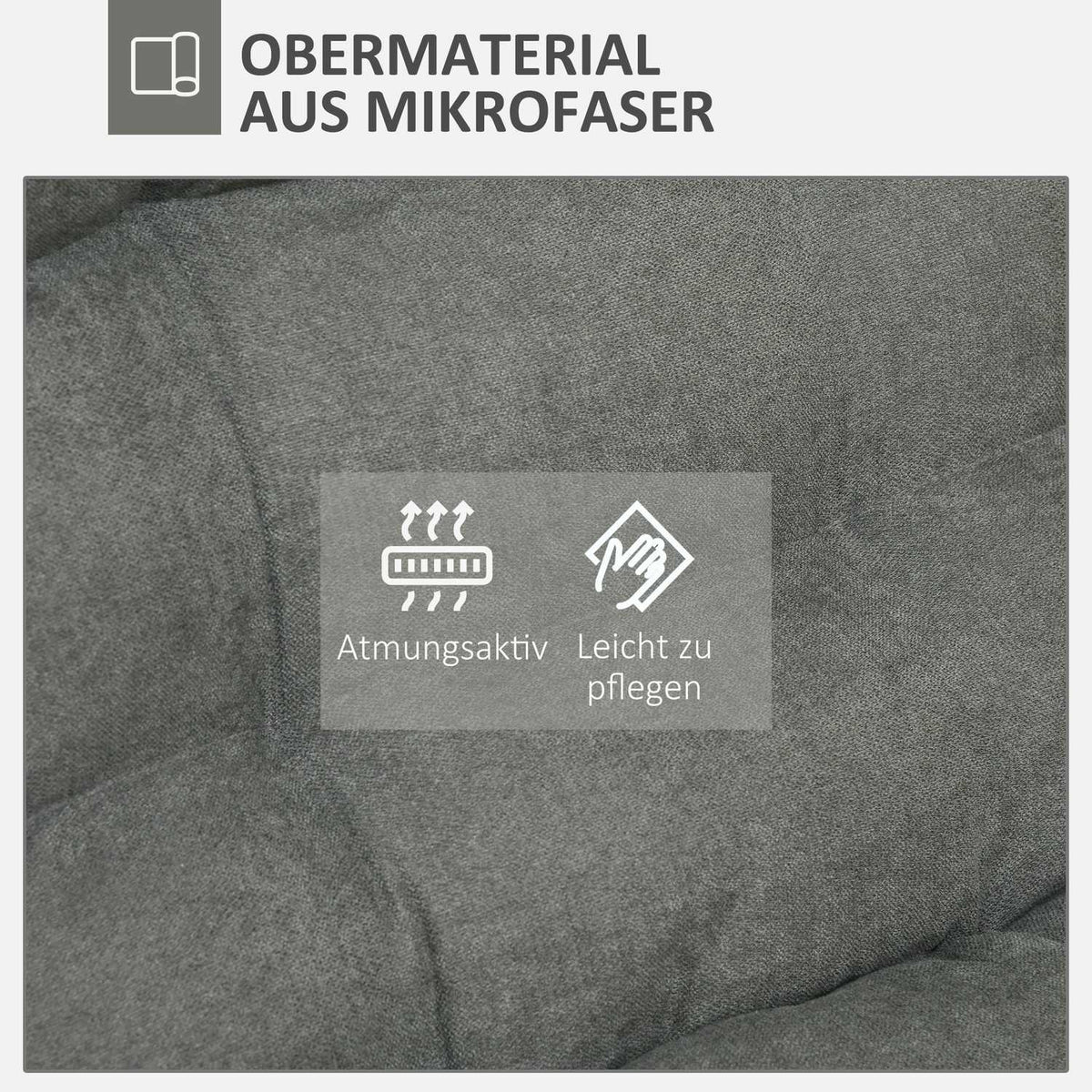 Floor Chair Floor Sofa With Adjustable Backrest, Swivel Relaxation Chair, Floor Seat Cushion For Living Room, Office, Microfiber Cloth, Gray