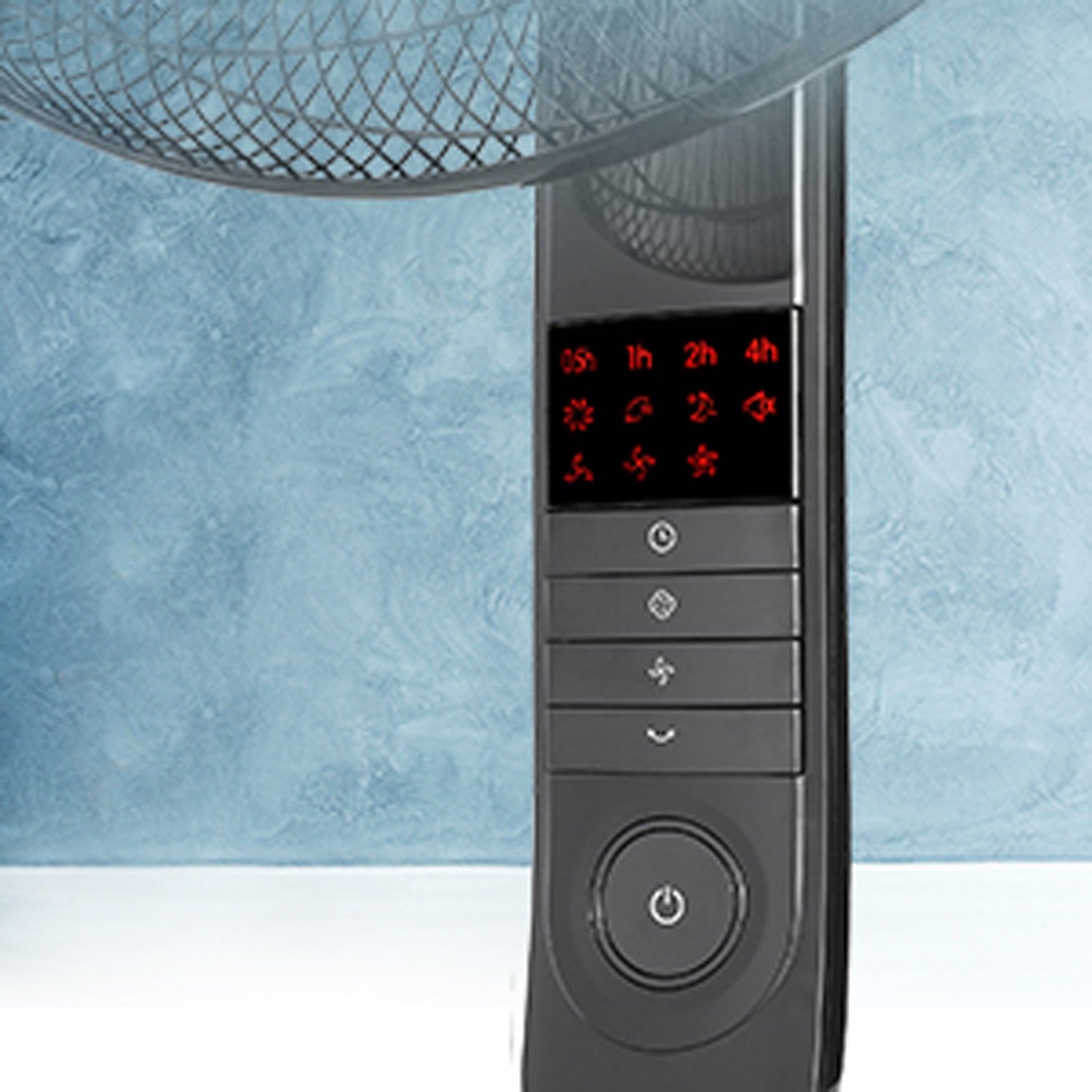 Floor Fan 3 Speeds and Remote Control, Black