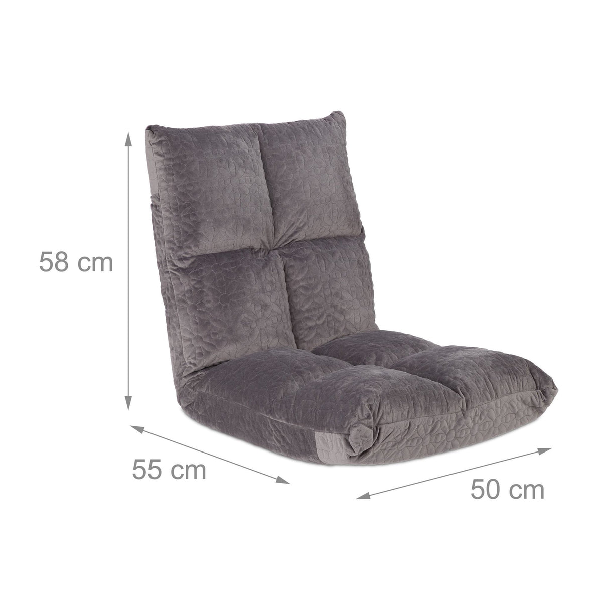 Floor chair with adjustable backrest