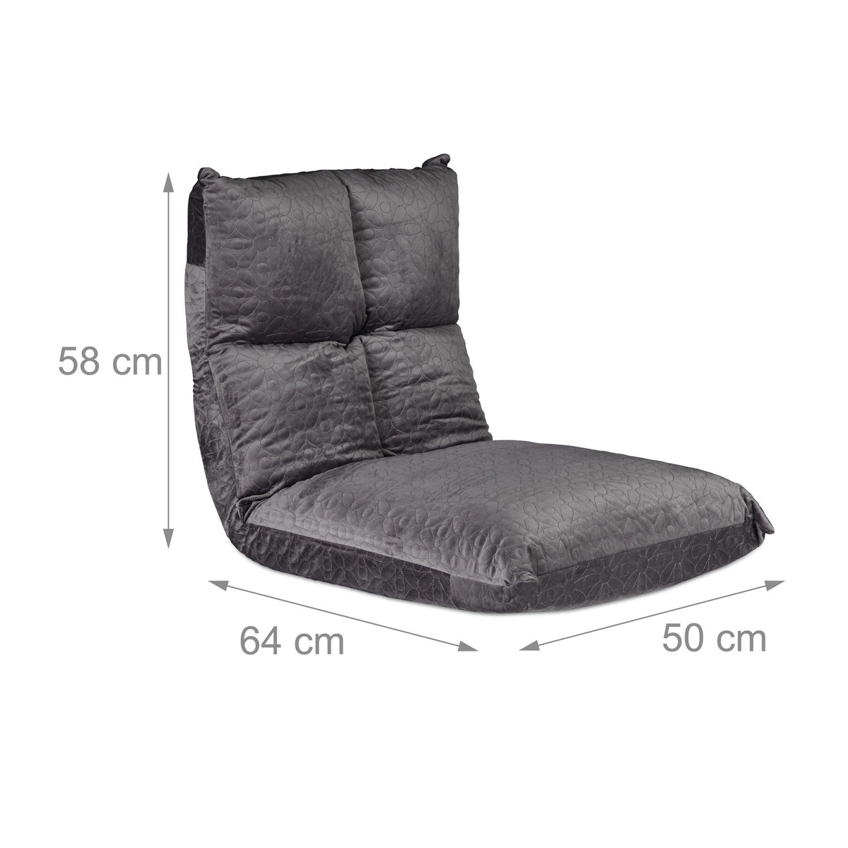 Floor chair with adjustable backrest