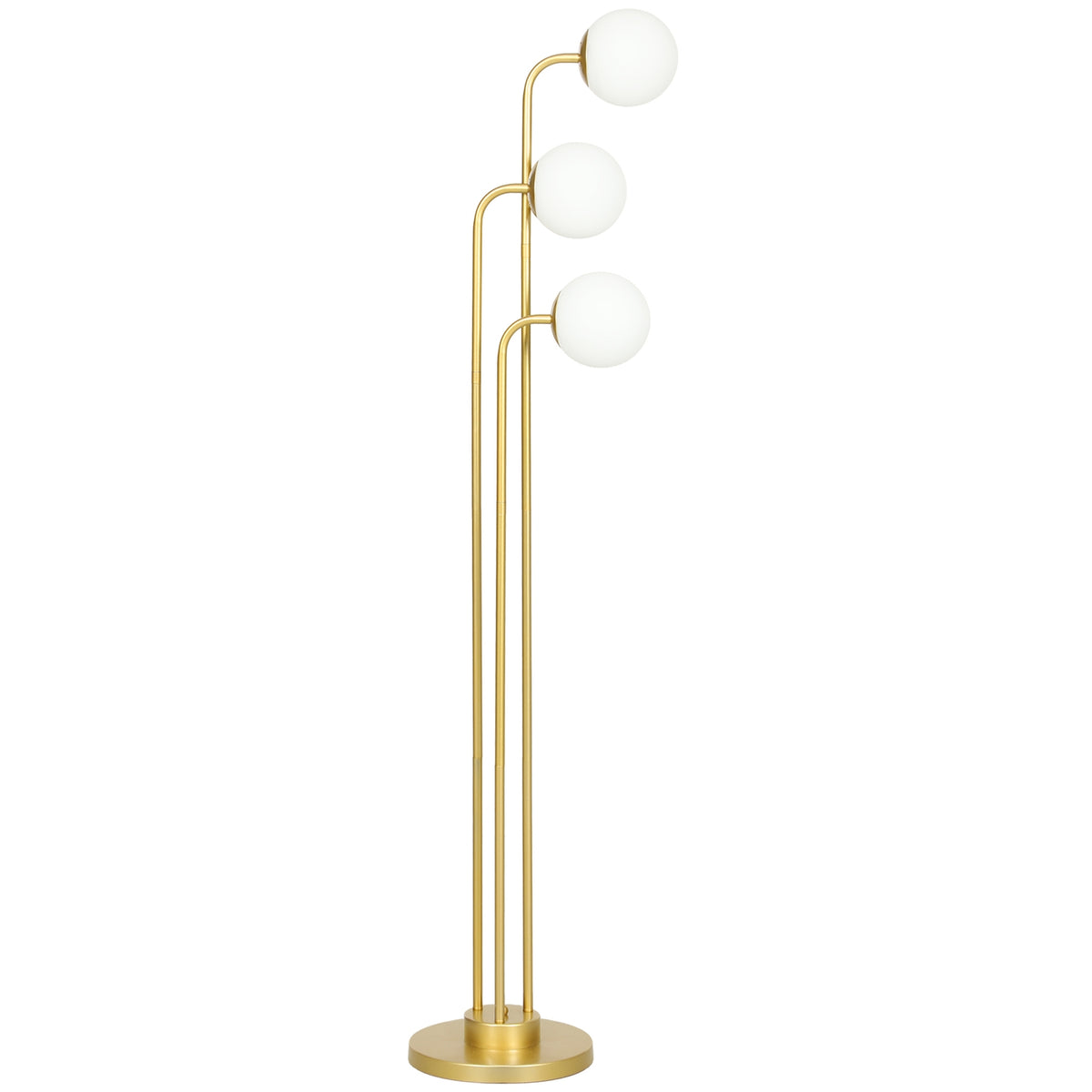 Floor lamp with rotating lampshades, 120W reading lamp, 1.65 m high bedside lamp with foot switch, floor lamp for bedroom, office, living room, gold