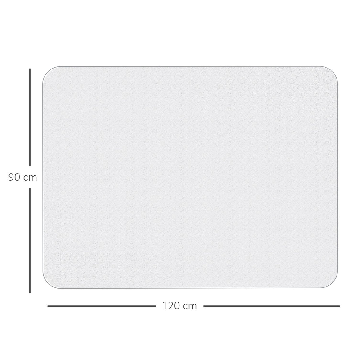 Floor protection mat 90 x 120 cm office chair underlay in transparent, scratch-resistant chair underlay, floor mat for hard floors