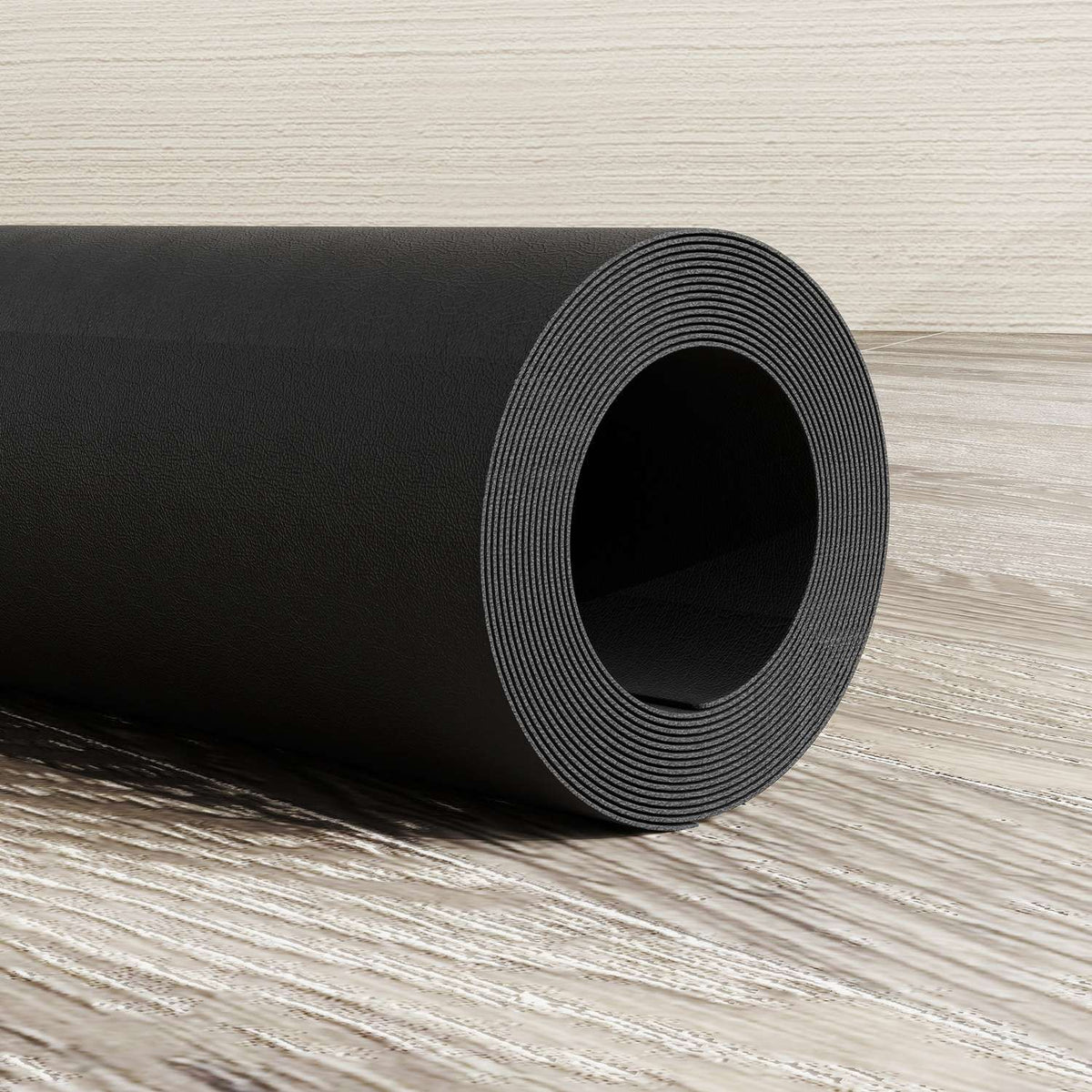 Floor protection mat for fitness equipment, non-slip fitness mat, 4 mm thick underlay mat, sports mat, multifunctional mat for yoga, treadmill, exercise bike, yoga mat, floor mat, 200 x 100 cm, black