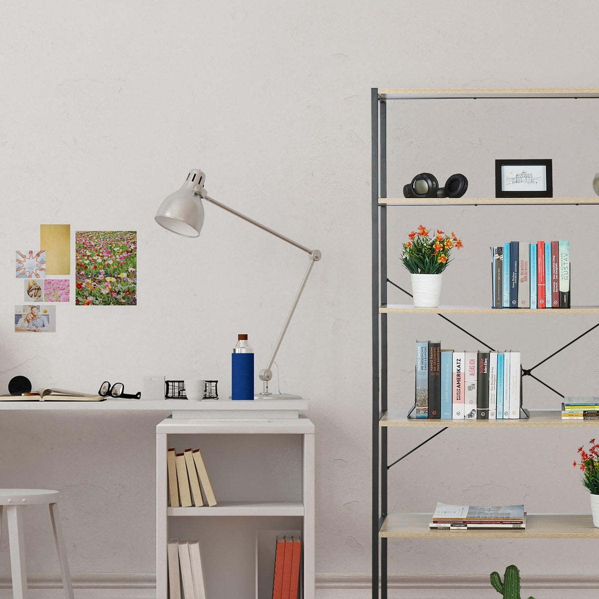 Floor shelf with 6 levels