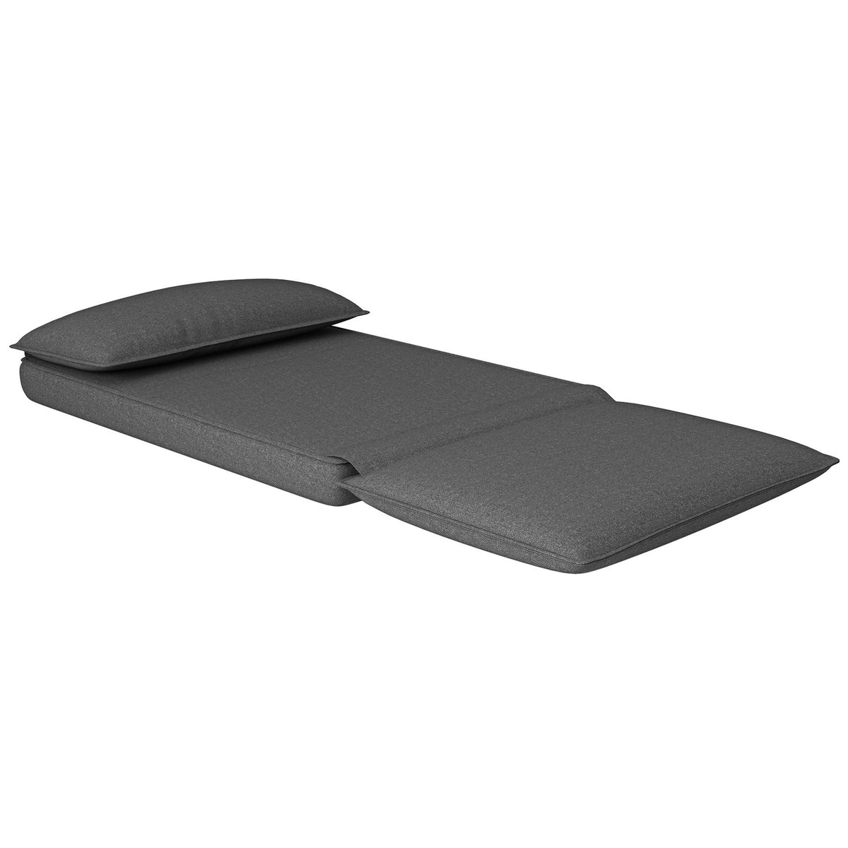 Floor sofa 4-in-1 folding sofa bed with linen look, upholstered sofa bed can hold up to 150 kg for bedroom, living room, dark gray