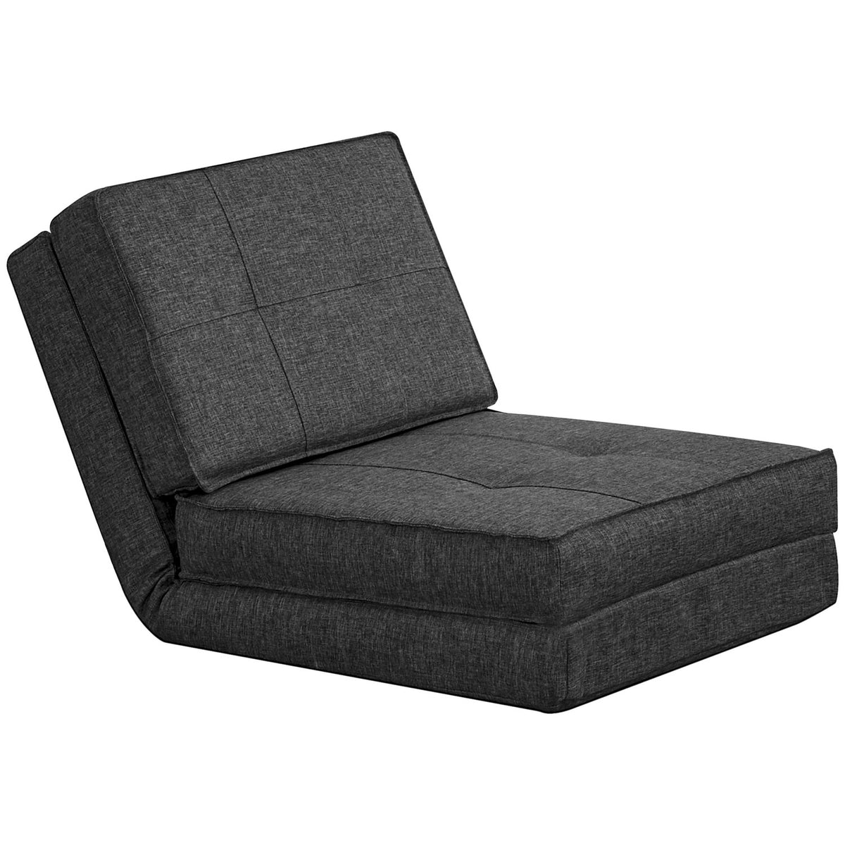Floor sofa foldable armchair floor chair 5-stage adjustable folding armchair sofa bed single sofa dark grey 61 x 73 x 58 cm |