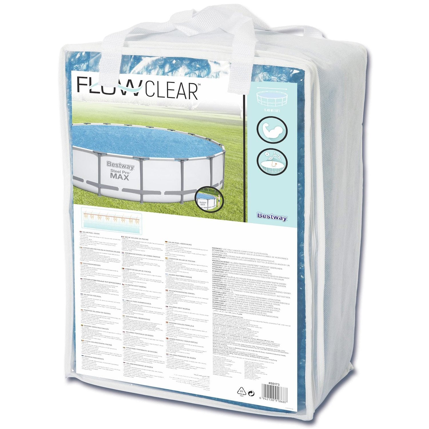 Flowclear Solar Pool Cover 5.49m