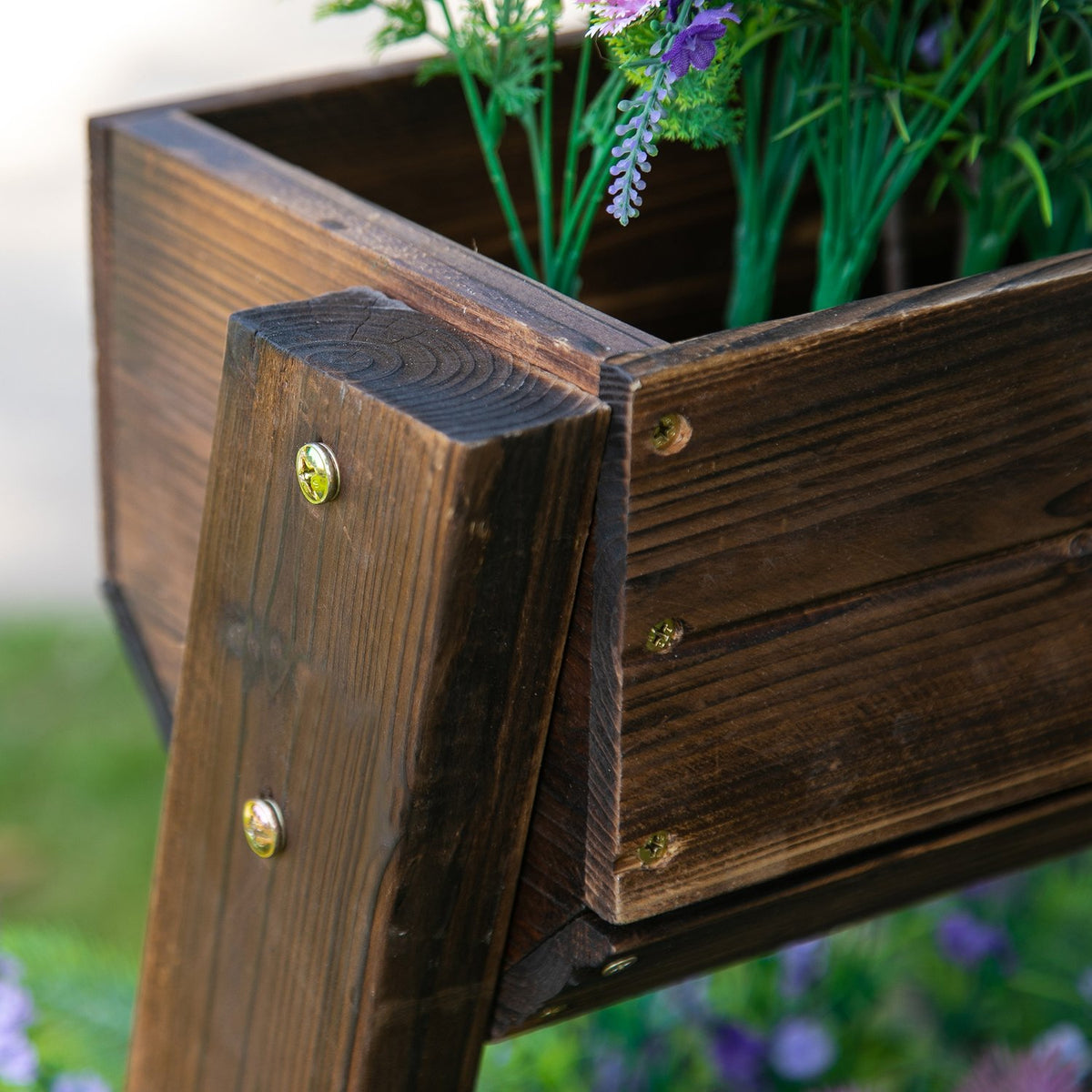 Flower Stand Wooden Plant Stand Flower Stairs Flower Shelf Plant Stairs Plant Shelf Brown 61 X 48 X 118 Cm