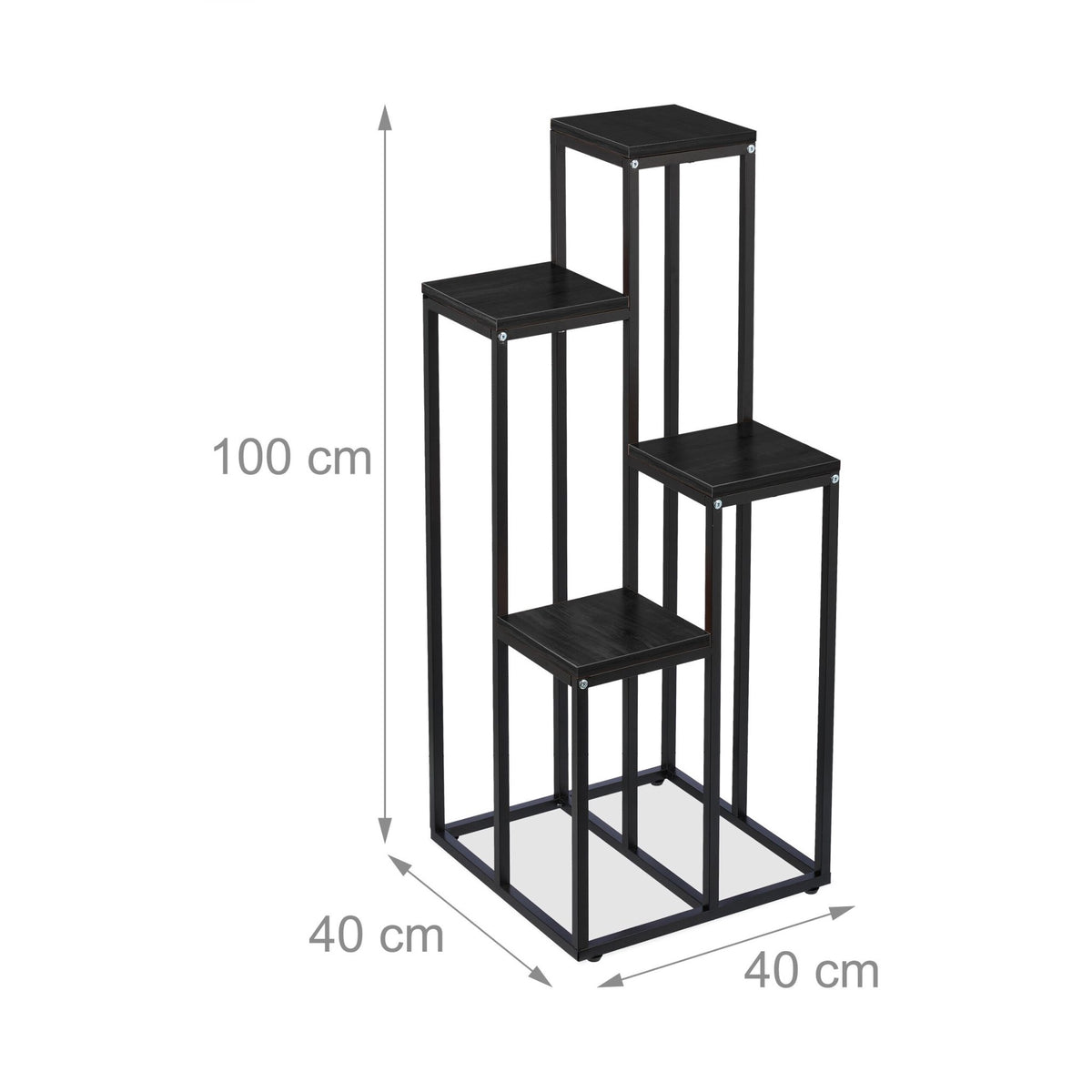 Flower staircase black in 4 levels