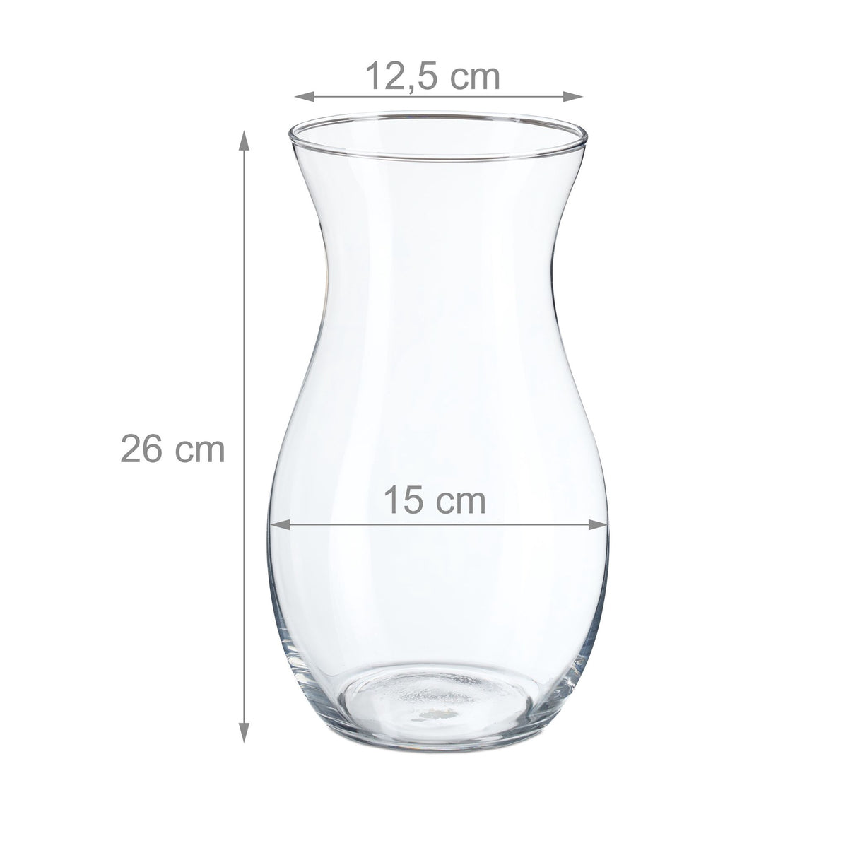 Flower vase in glass