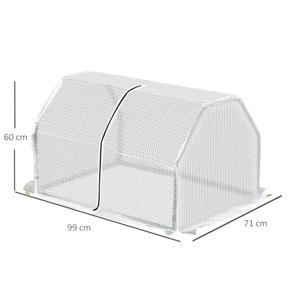 Foil Greenhouse, Mini Greenhouse, Uv Resistant Cold Frame, Greenhouse, Tomato House For Growing Garden, White, 99 X 71 X 60 Cm