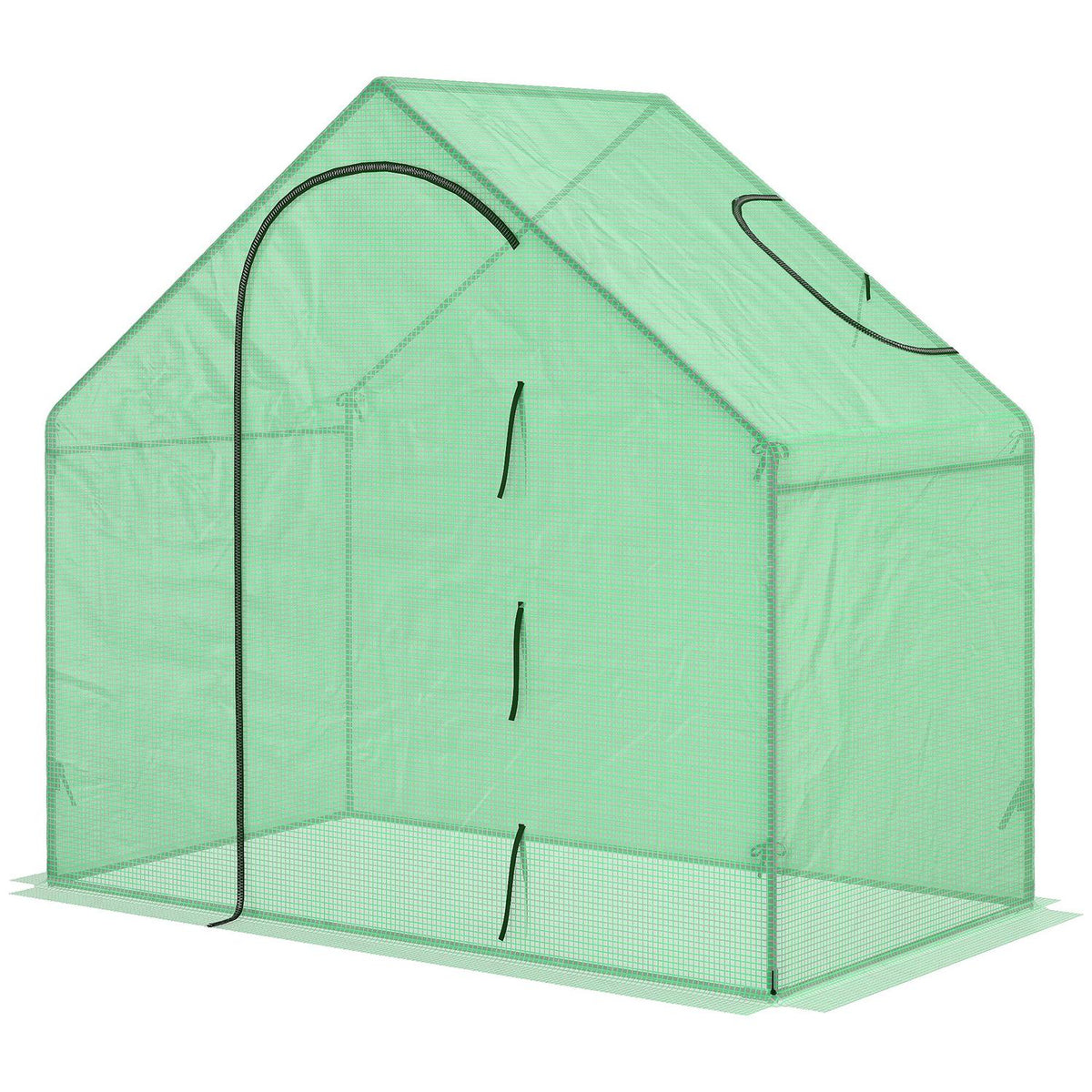 Foil Greenhouse Tomato Greenhouse Cold Frame With Window And Door Green Steel Pvc Plastic 180 X 100 X 168 Cm