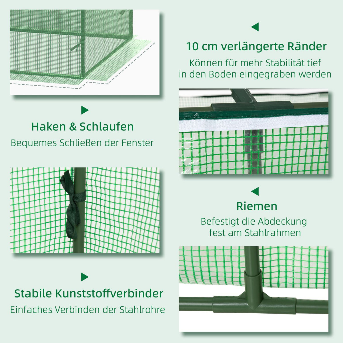 Foil Greenhouse With Window Greenhouse Tomato House Cold Frame 180 X 90 X 70 Cm Green