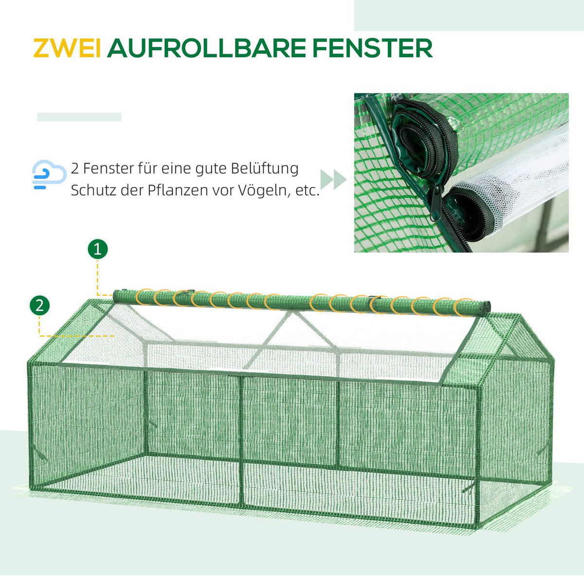 Foil Greenhouse With Window Greenhouse Tomato House Cold Frame 180 X 90 X 70 Cm Green