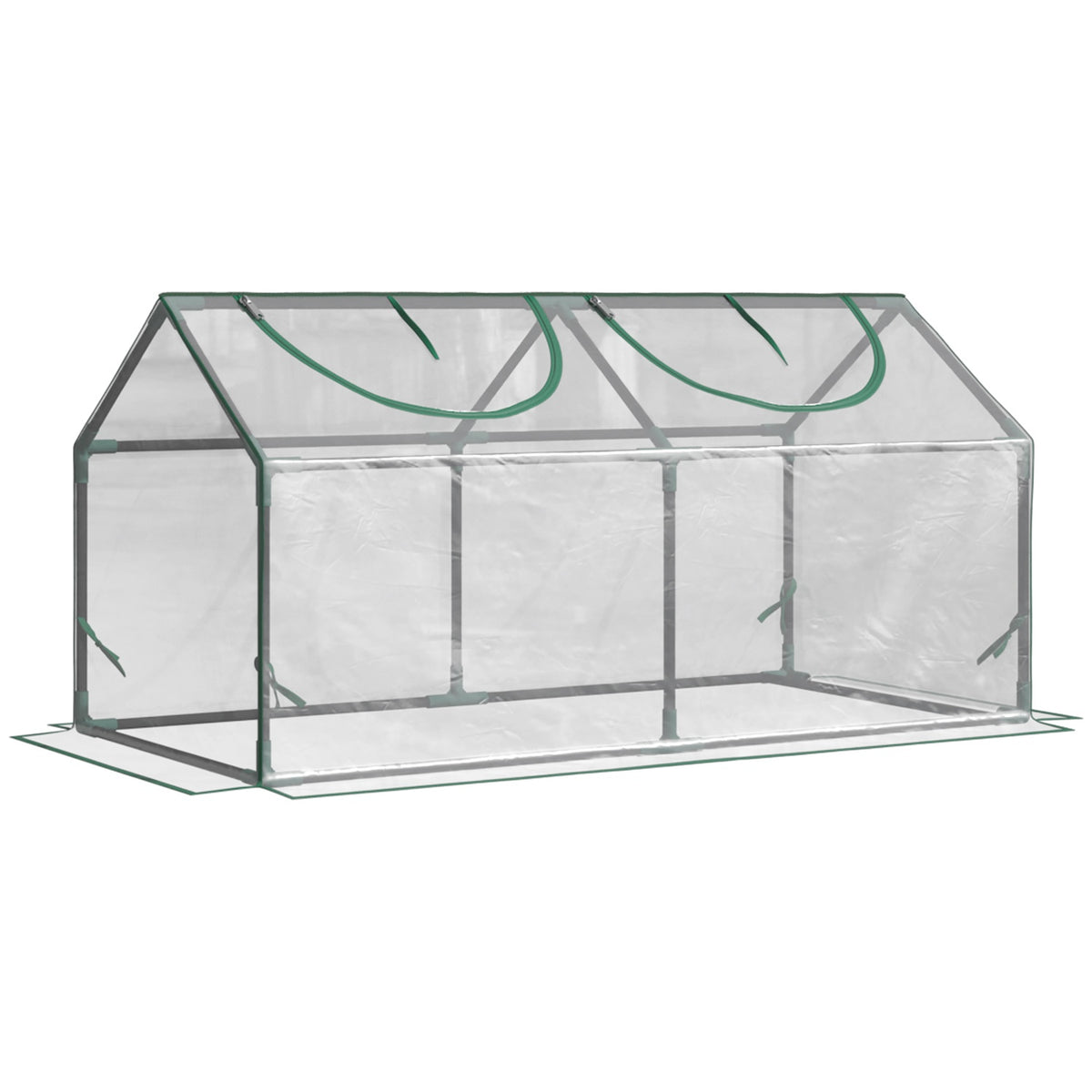 Foil Greenhouse With Window, Pvc Greenhouse, Tomato House, Cold Frame, 120X60X60 Cm, Transparent