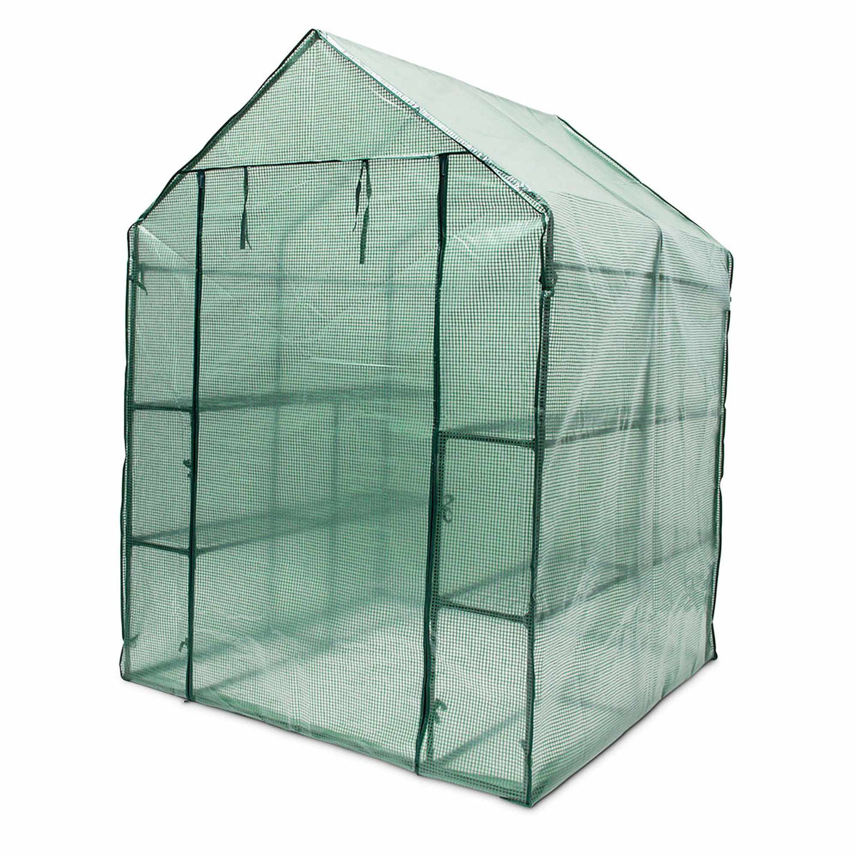 Foil greenhouse with shelves