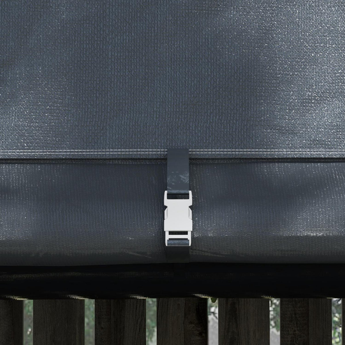 Foil tool shed 3x3m tool shed with UV protection, water-repellent, steel, PE, gray, with two roller shutters