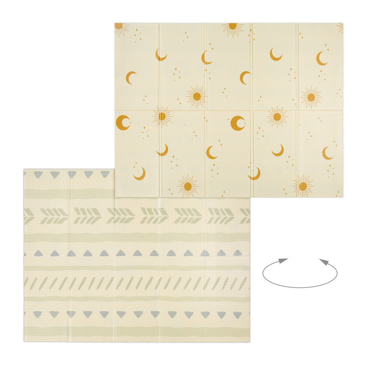 Foldable Baby Play Mat – Suns and Moons Design