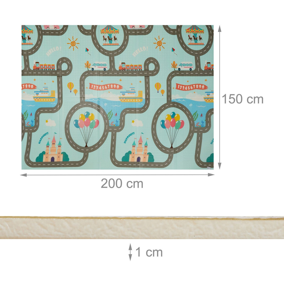 Foldable Baby Play Mat – Suns and Moons, Foam, Reversible