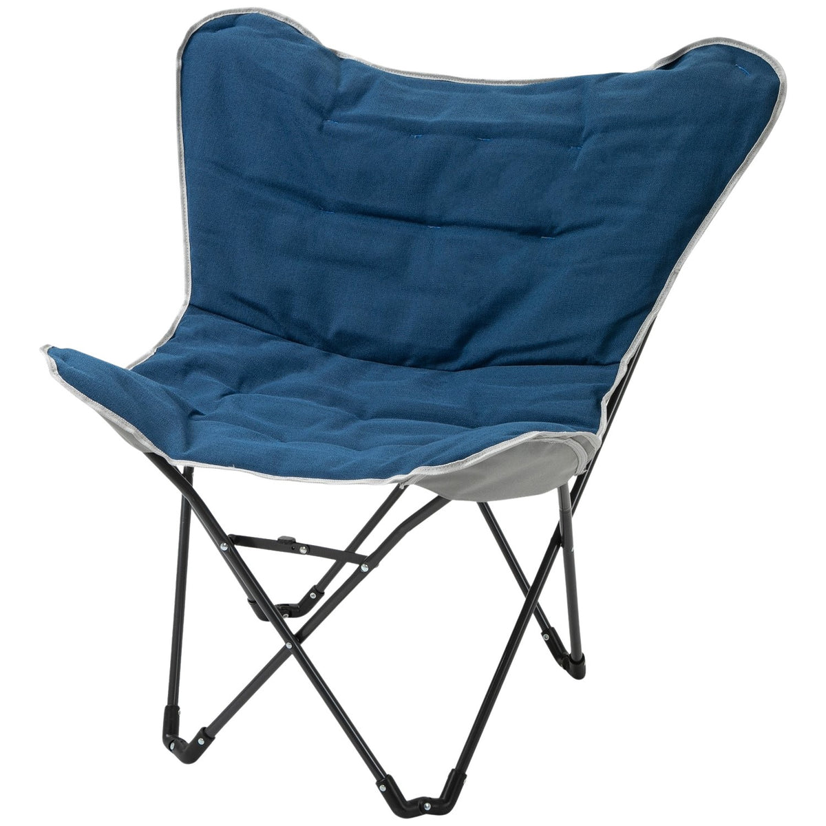 Foldable Camping Chair 120kg Load Capacity, Lightweight and Portable, with Armrests for Outdoor Activities
