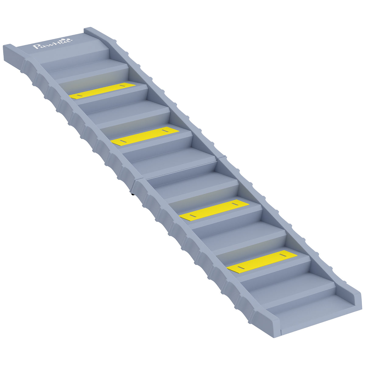 Foldable Dog Ramp with 10 Steps, Non-Slip, 154x40cm, 25kg Capacity