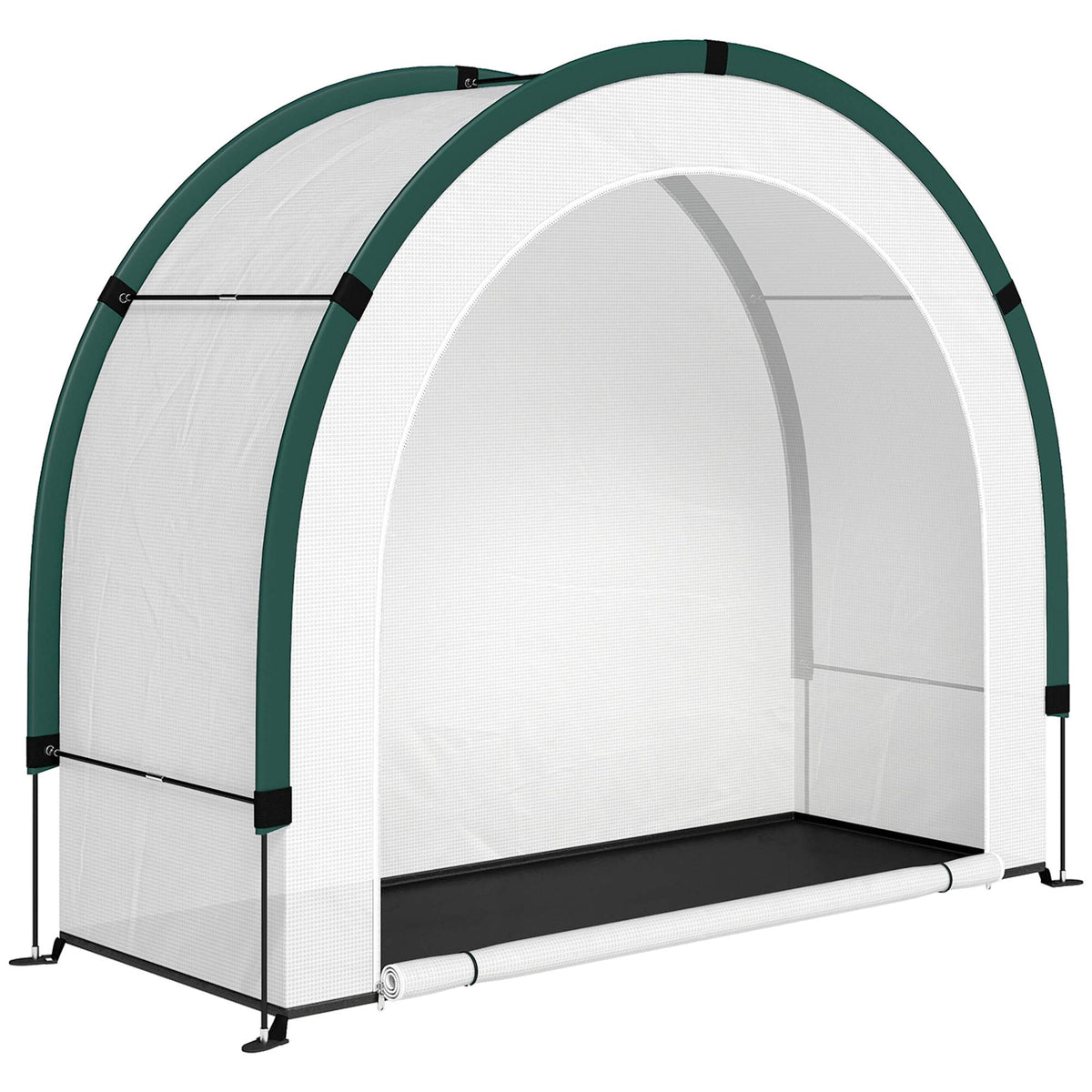 Foldable Greenhouse with PE Cover, 200 x 80 x 164 cm