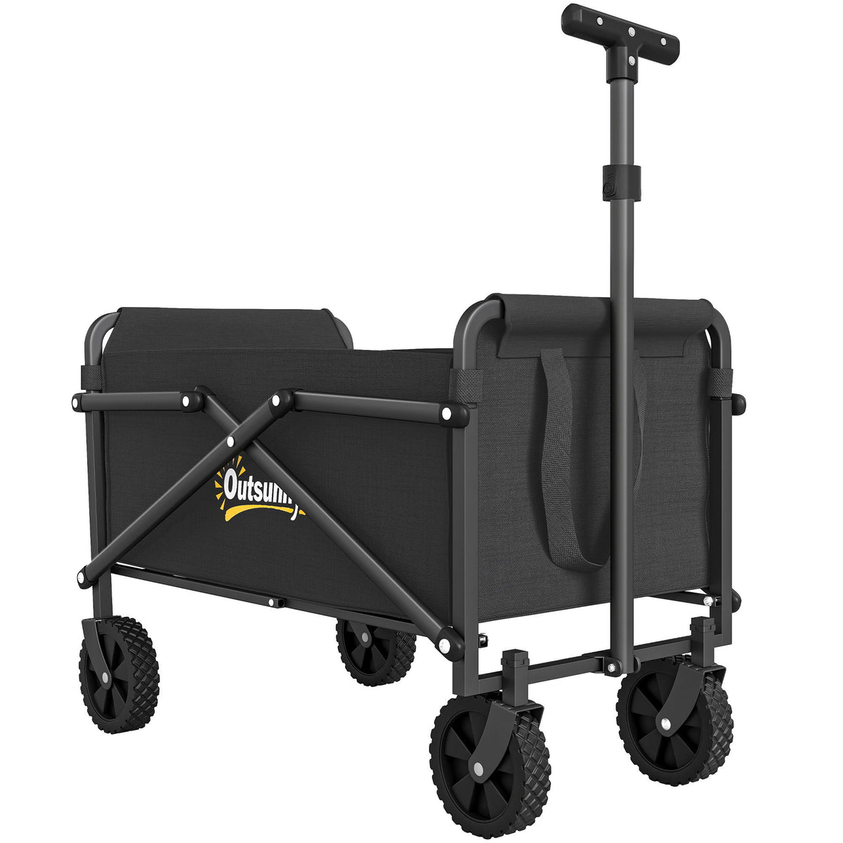 Foldable Handcart with Adjustable Handle, 60kg Capacity