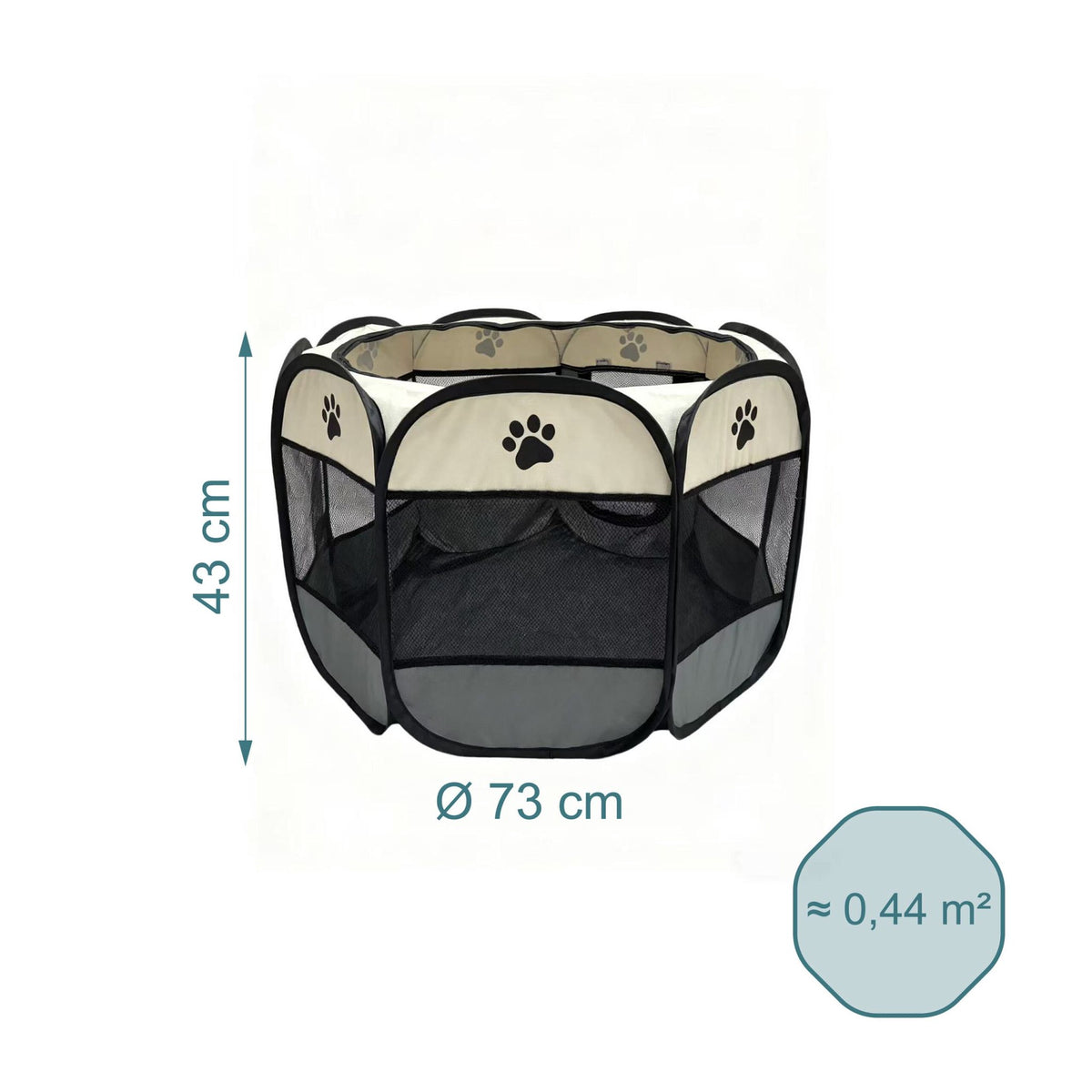 Foldable Indoor & Outdoor Pet Playpen, Weather-Resistant
