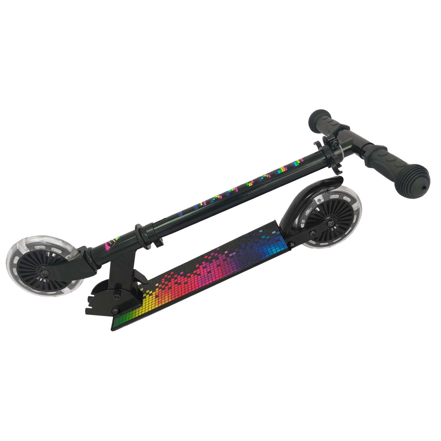Foldable Kick Scooter, 120mm Light-Up Wheels, Adjustable Height