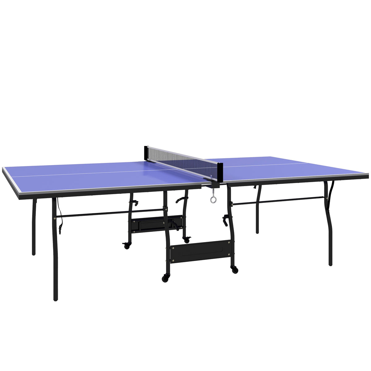 Foldable Mid-Size Table Tennis Table with Net & Balls