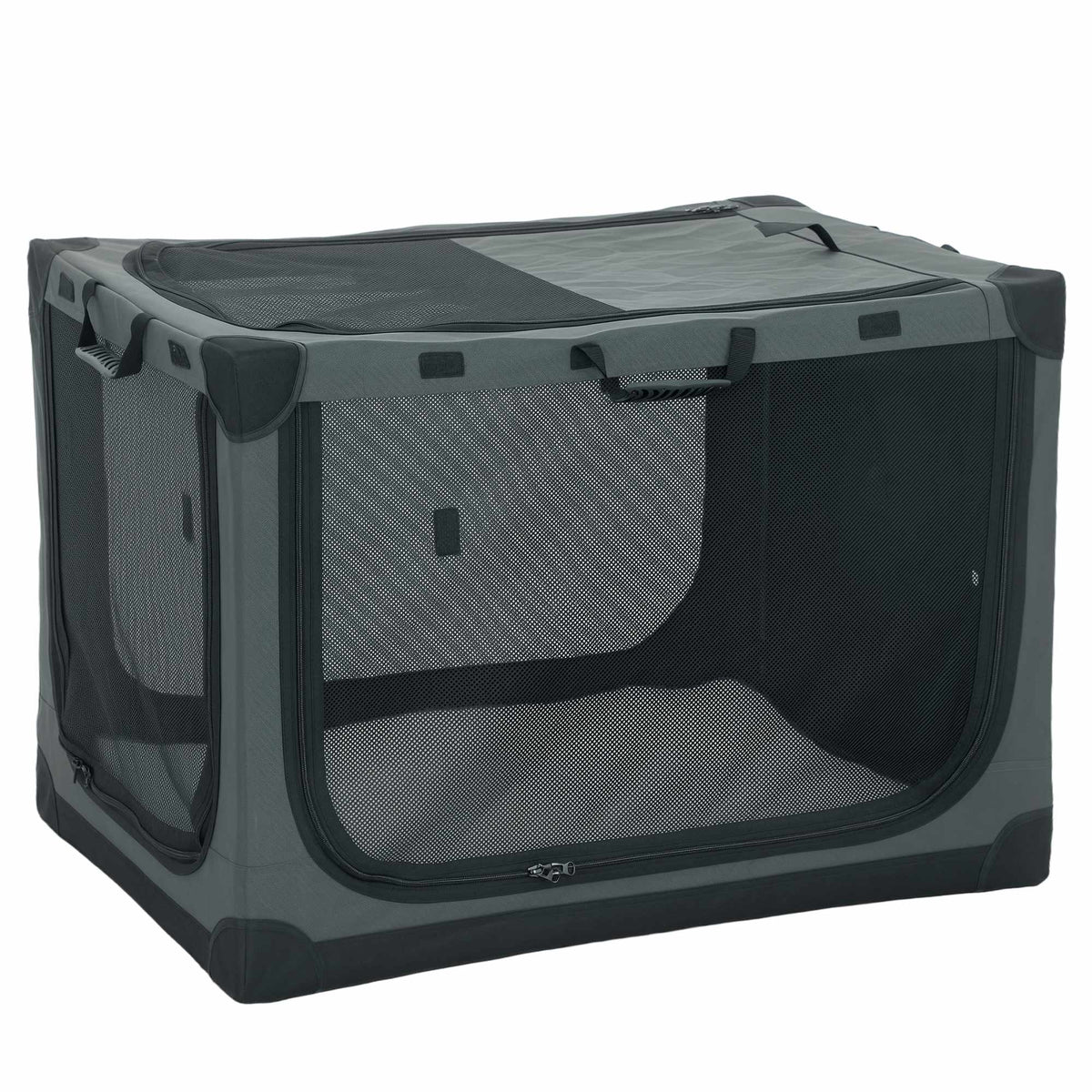 Foldable Pet Carrier, 600D Fabric, 90x64x64 cm, Green