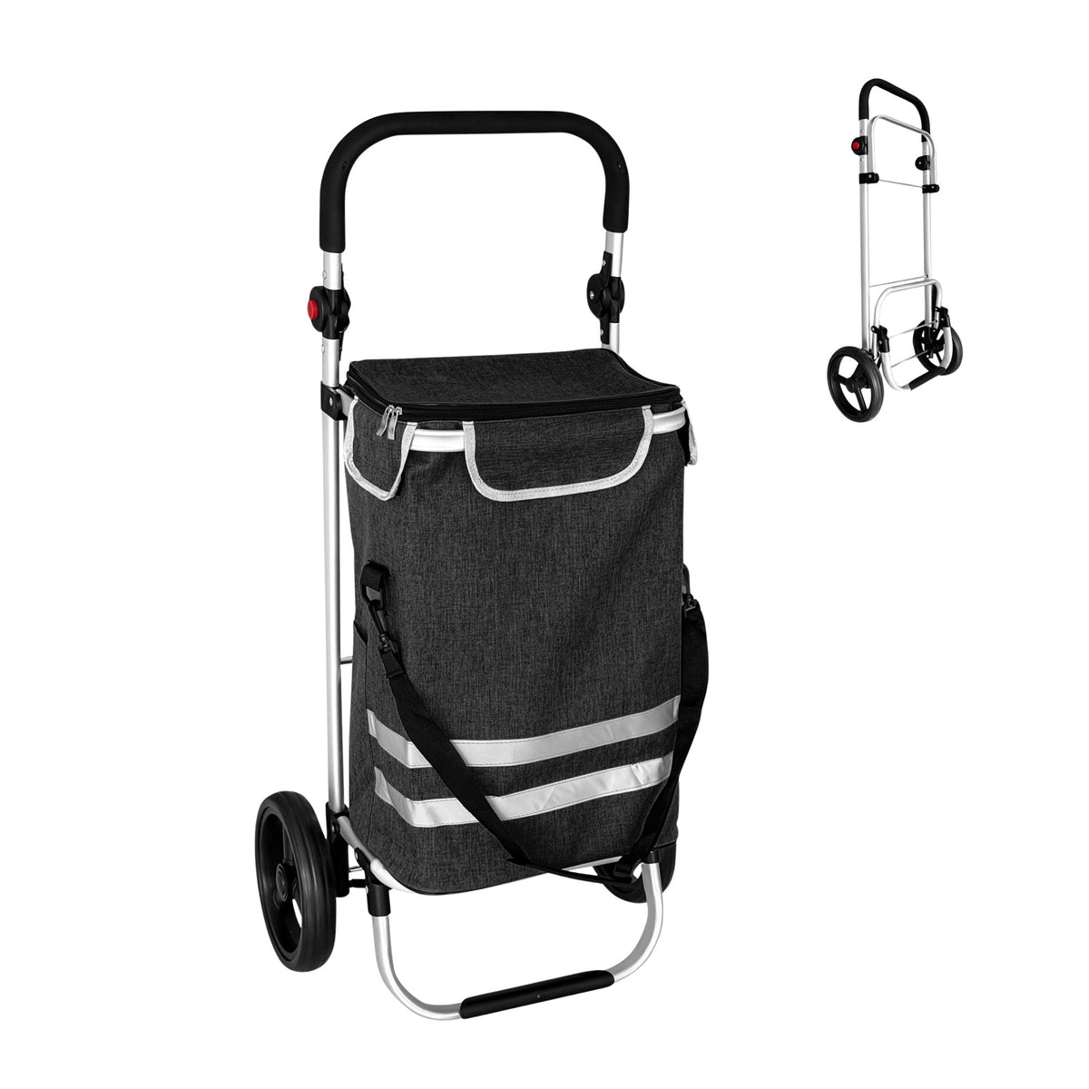 Foldable Shopping Trolley, 45L Capacity, Cooler Bag