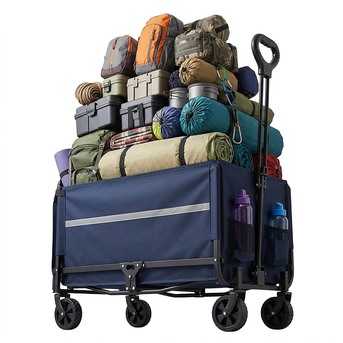 Foldable Wagon with Tailgate – Large Capacity, Waterproof