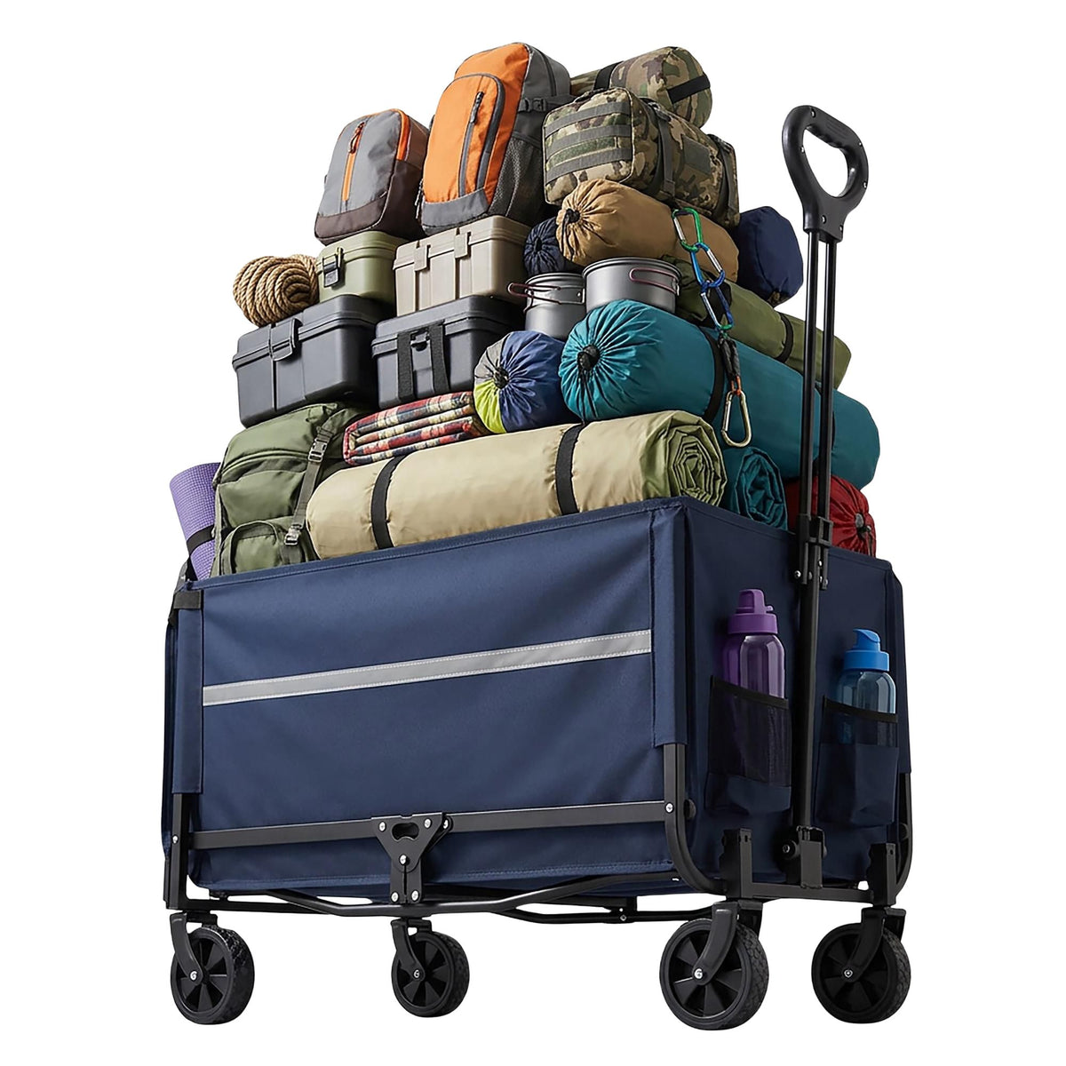 Foldable Wagon with Tailgate – Large Capacity, Waterproof