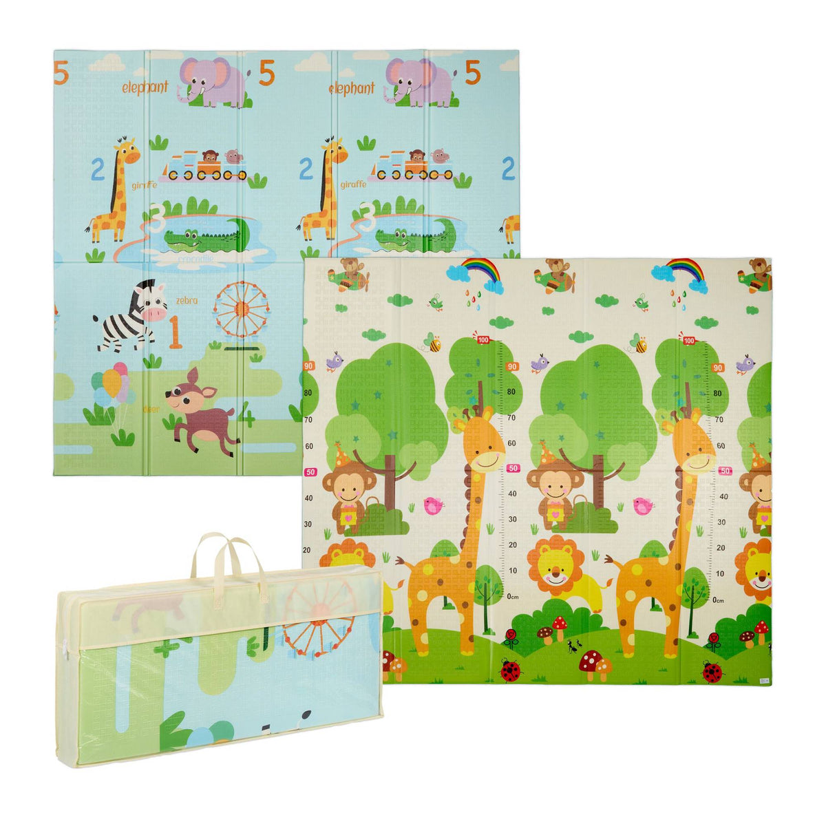 Foldable animal play mat