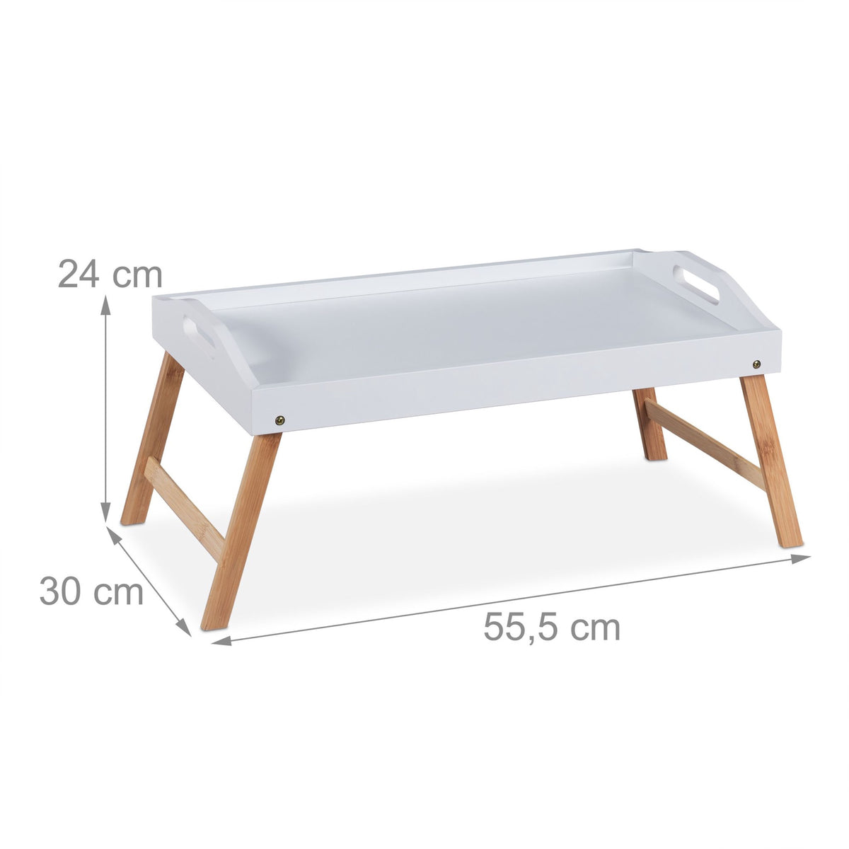 Foldable bed tray