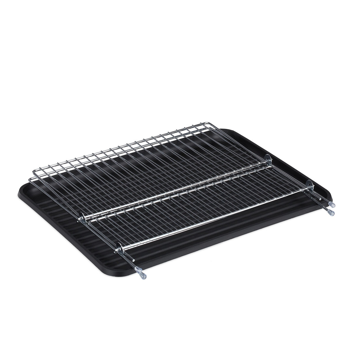 Foldable dish rack with drip tray