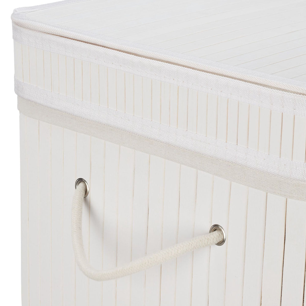 Foldable laundry basket bamboo