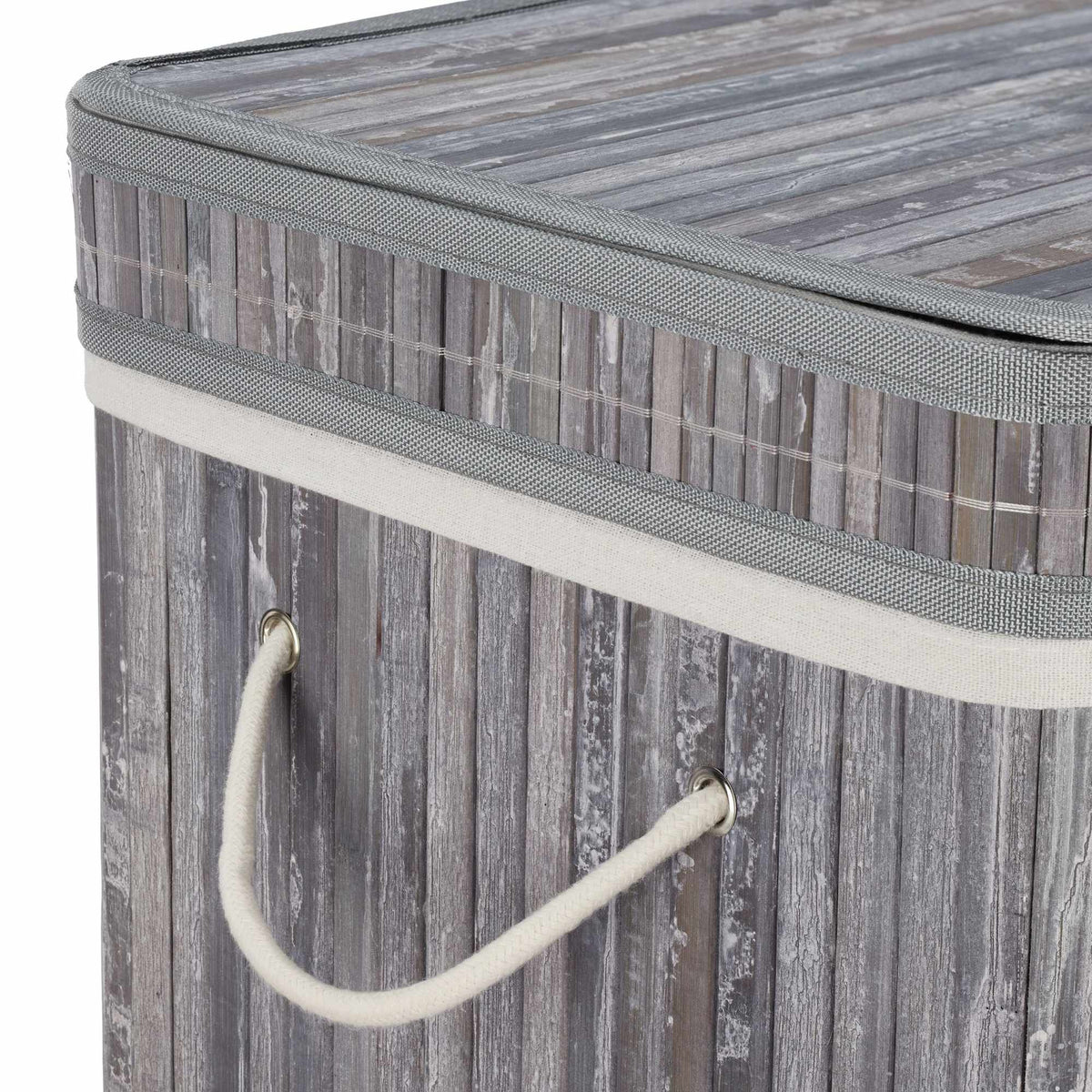 Foldable laundry basket bamboo