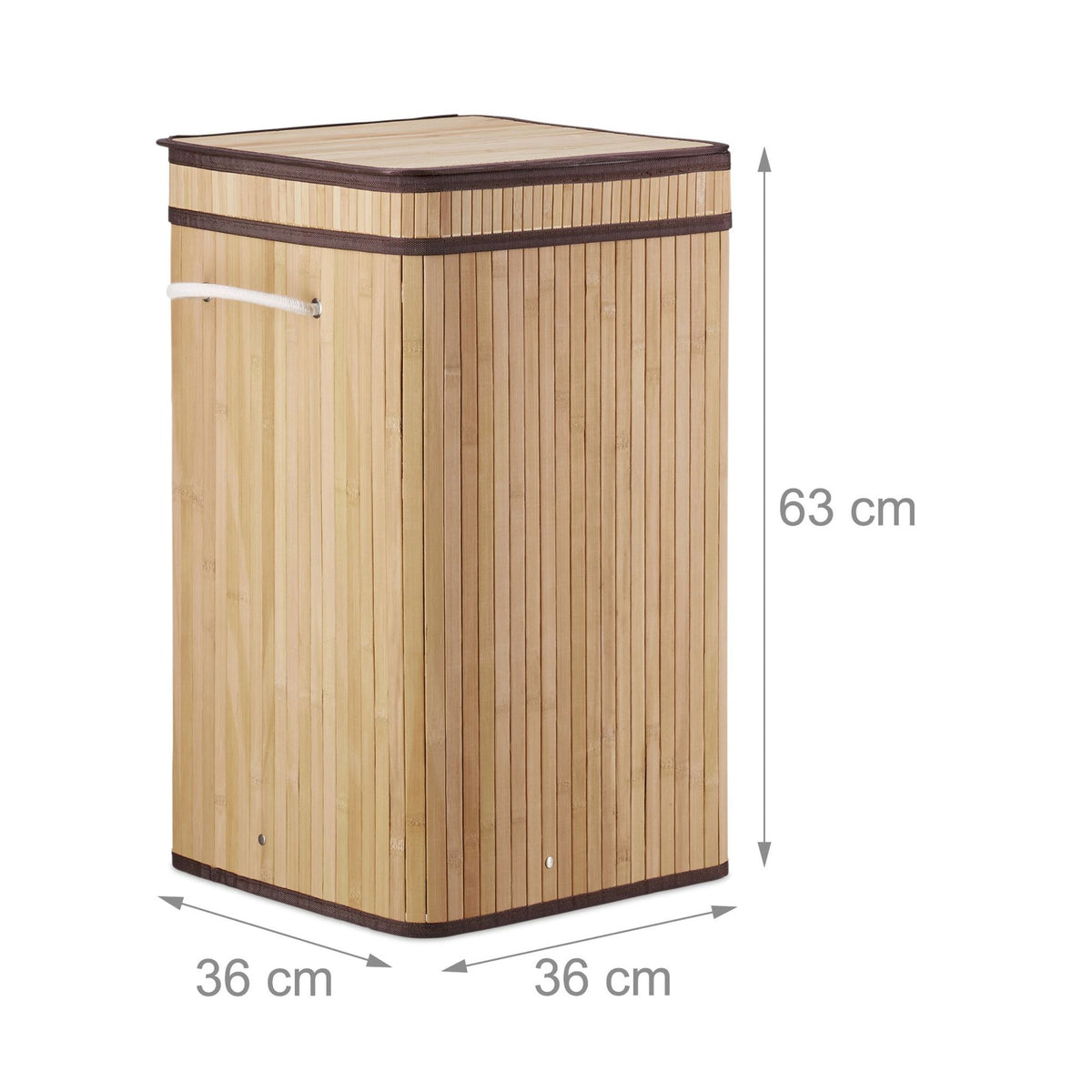Foldable laundry basket bamboo
