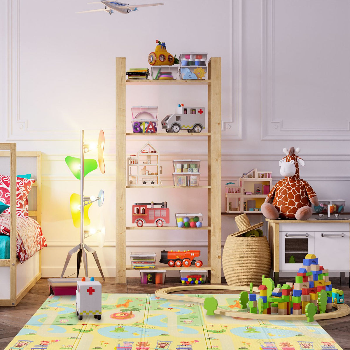 Foldable play mat Animals, road, ABC