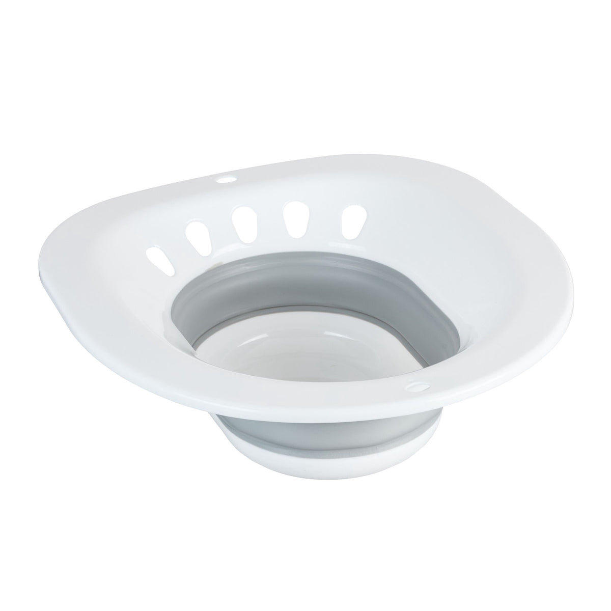 Foldable sitz bath for the toilet