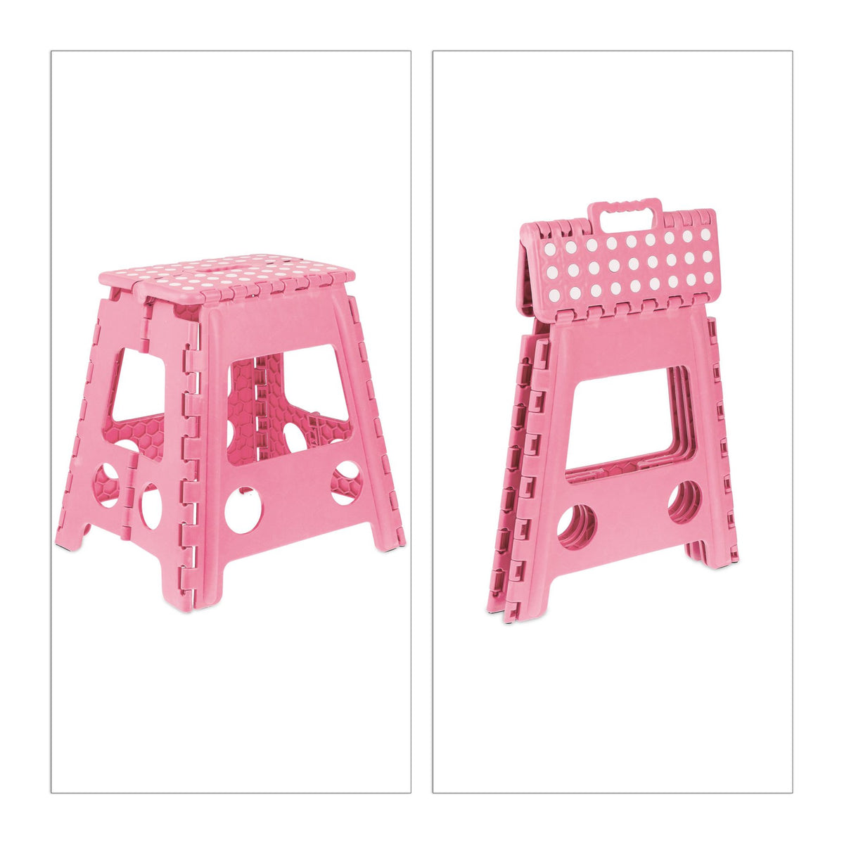 Foldable stool XL pink