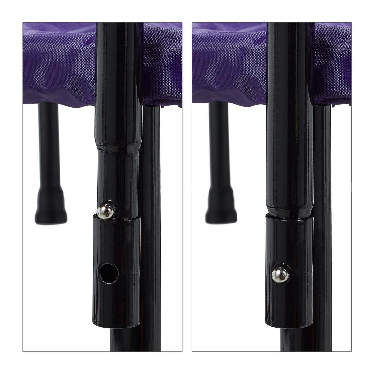 Foldable trampoline with handle